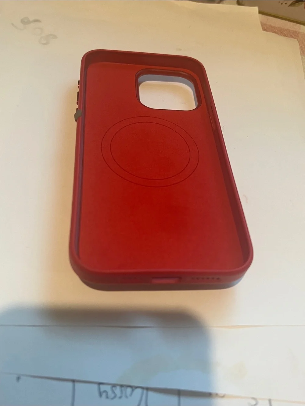 Red Smartphone Wallet Case with Card Holder iphone 15 pro max